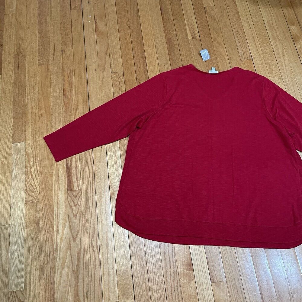 J Jill Casual V Neck Blouse Top Womens Plus Size 4X Cotton Blend NEW WITH TAGS - Picture 8 of 12
